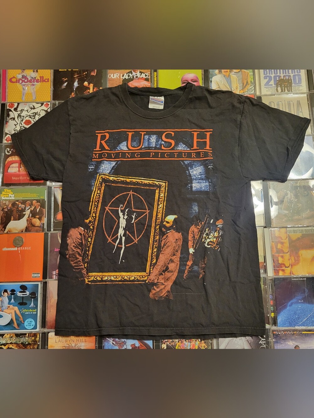 2010 Rush Hanes Moving Pictures Graphic Tee